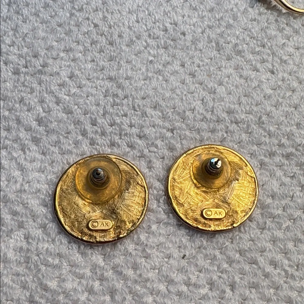 Anne Klein reproduction Carthaginian electrum stater coin earrings - Picture 2 of 5